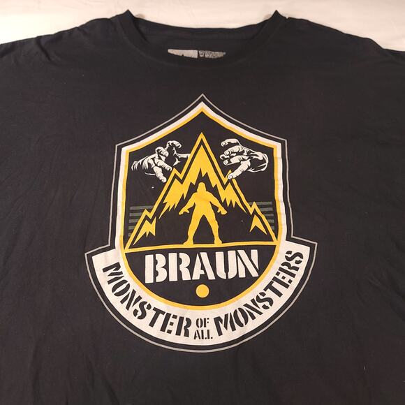 WWE Braun Monster of the Monsters Crew Neck Graphic T Shirt Mens Size 2XL Black - Picture 1 of 9